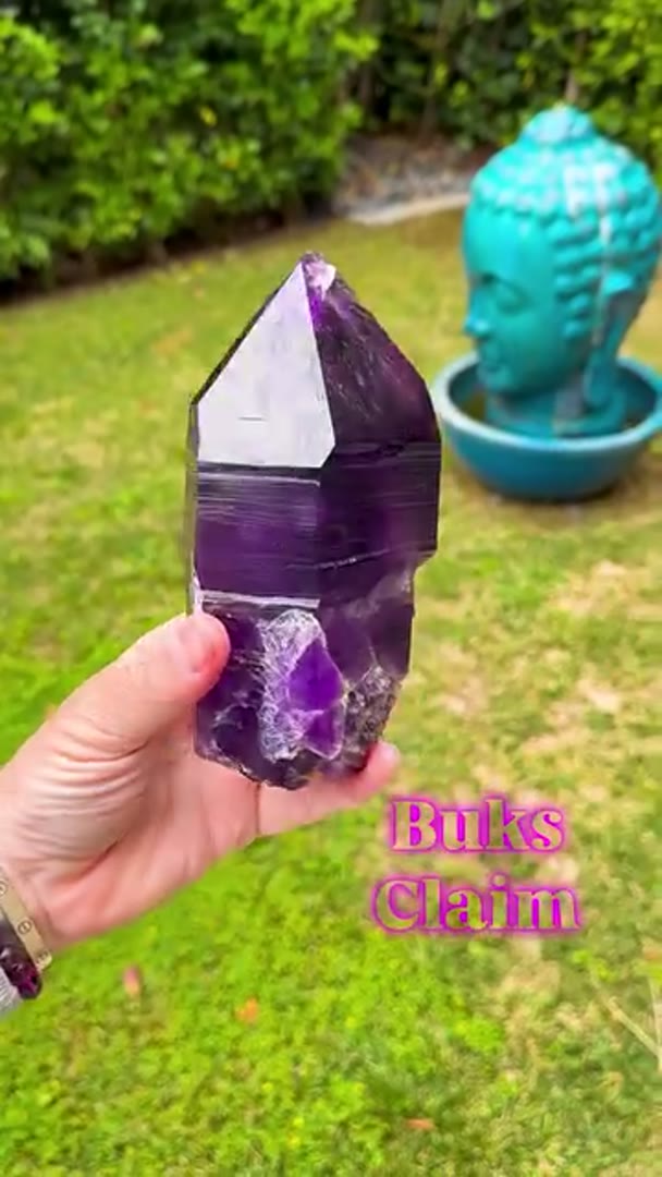 MASSIVE & GLASSY Buks Claim Amethyst  W that crazy BLURPLE and Blue Flash…