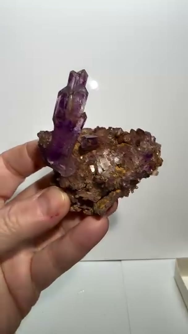 Pinky Mine Amethyst on matrix