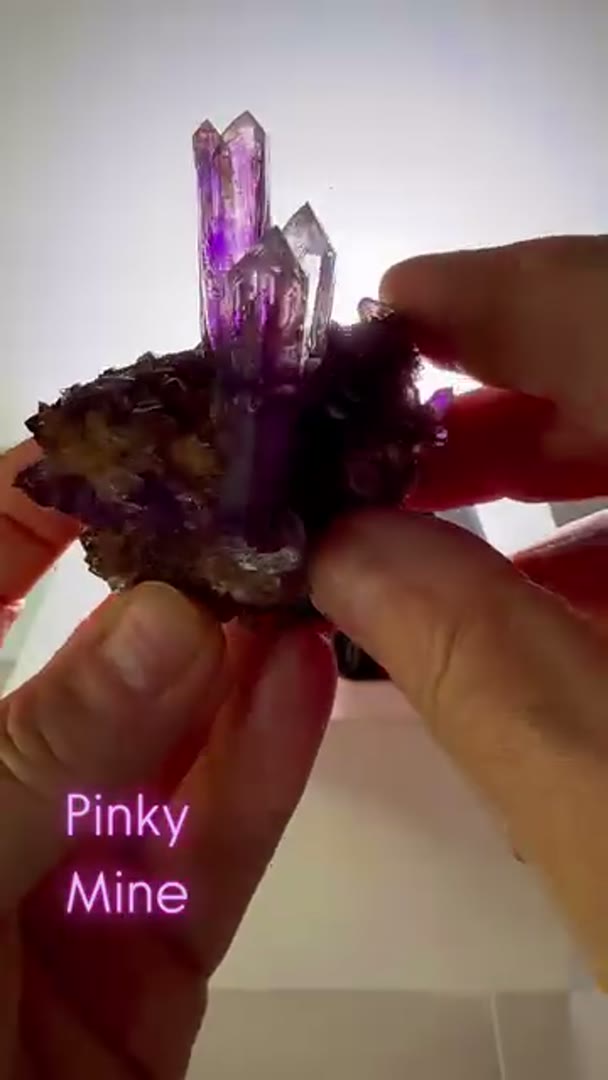 Little Stunner Pinky Mine Amethyst on Matrix