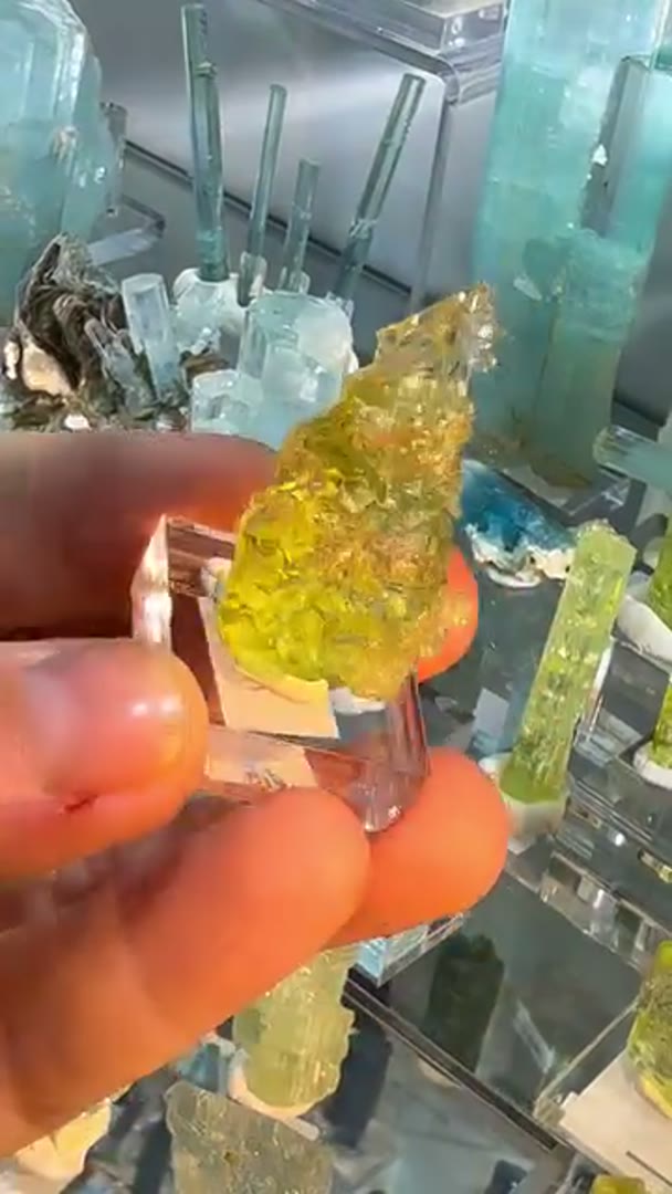 Etched Heliodor - Volyn deposit, Ukraine