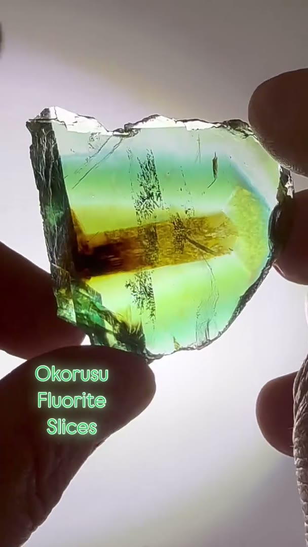 4 Okorusu Fluorite Slices from Namibia (available)