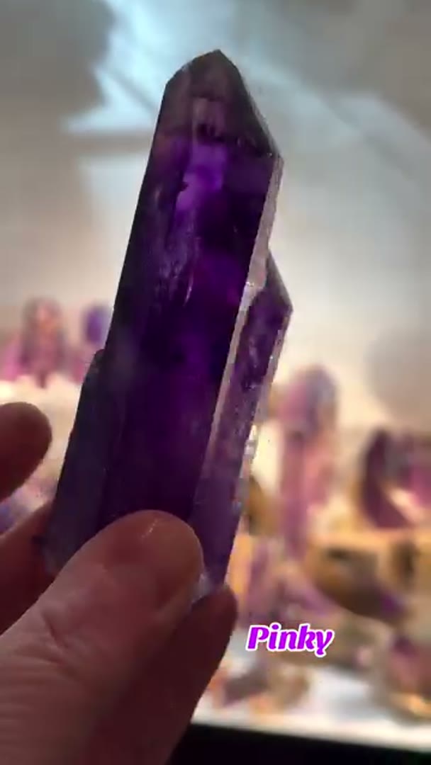 Absolute Stunner Pinky Mine Amethyst w custom base