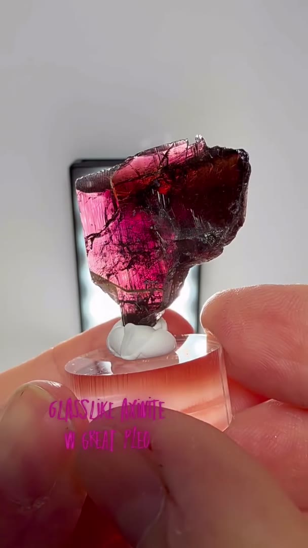 Super glasslike Axinite w amazing pleochroism , Pakistan