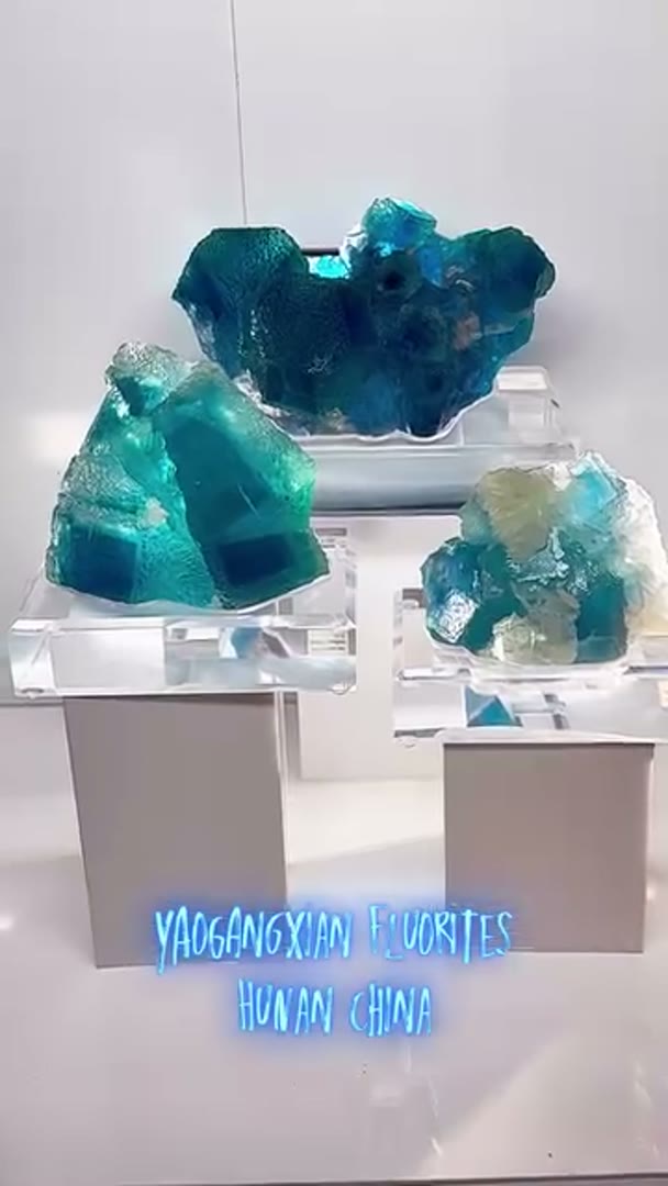 What beauties Yaogangxian Hunan China blue fluorites with custom stands…