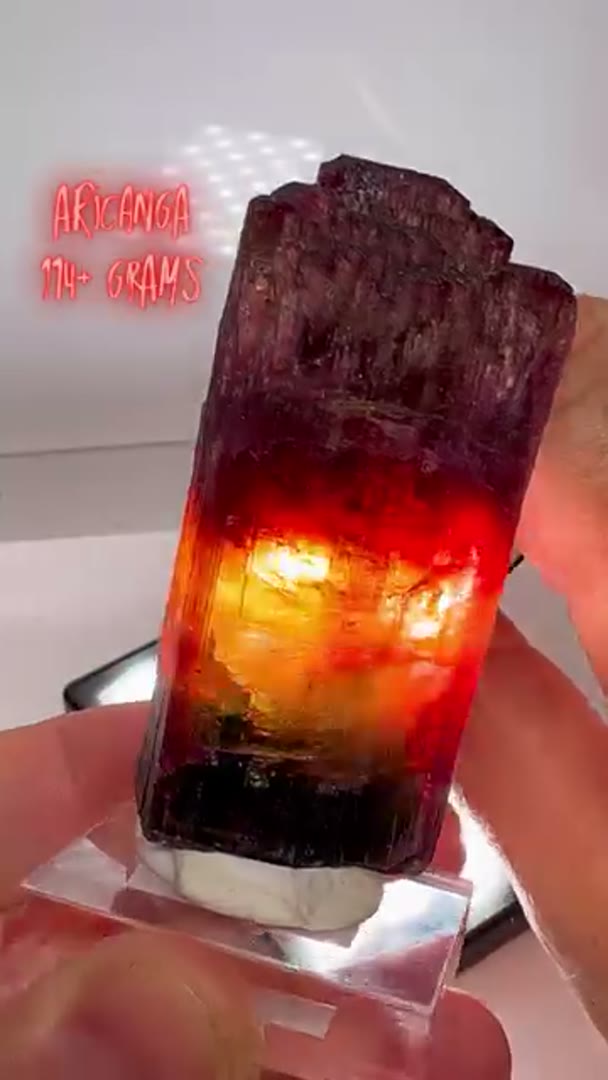 Sunset vibes… Aricanga Tourmaline 114+ grams (available)