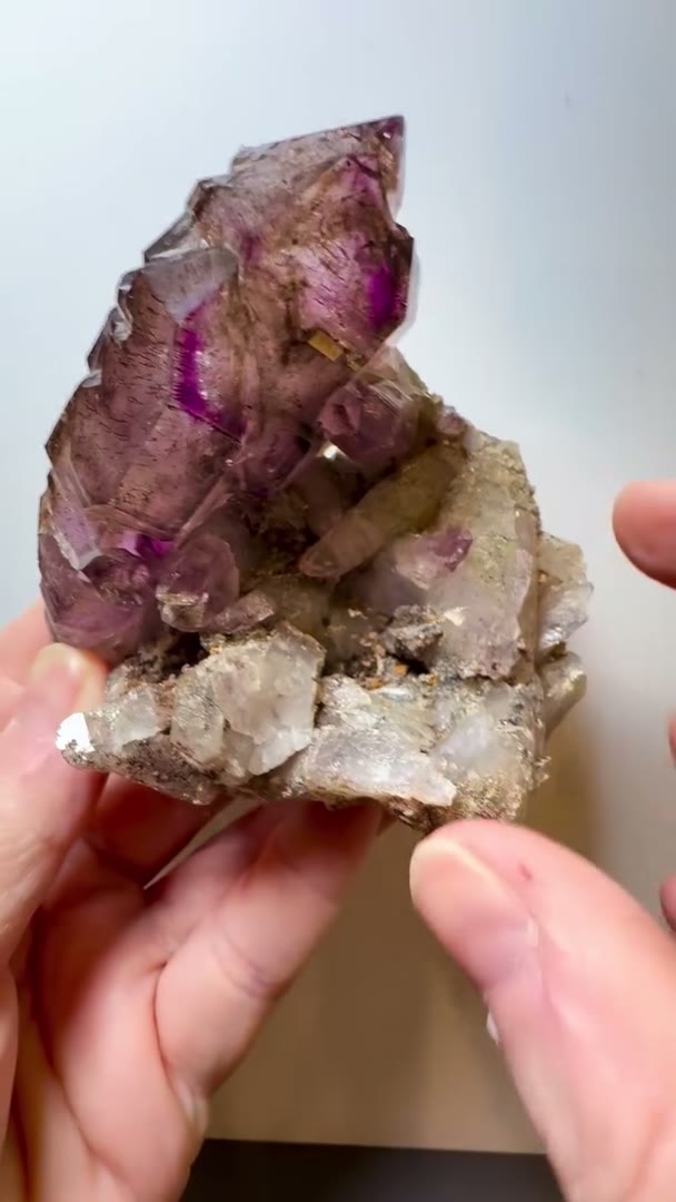 Shangaan Amethyst Chibuku on matrix from the Chibuku Mine