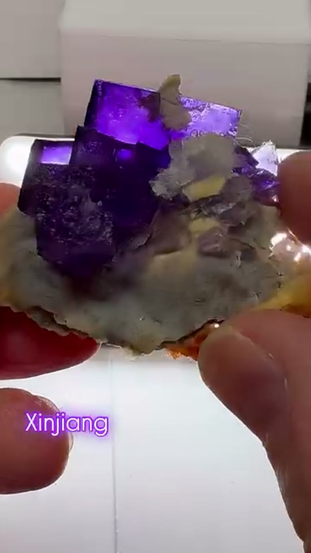 Xinjiang fluorite known for its gem-like quality and diverse colors, is…