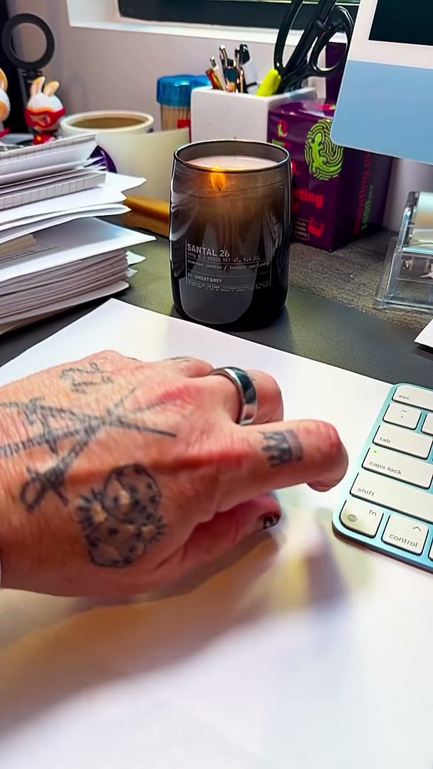 Completely dialed into this one at my desk with the candle lit … turning it…