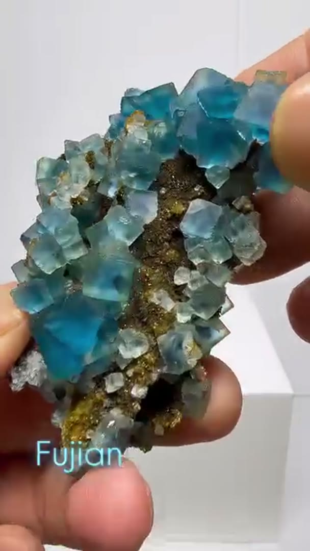 Fujian Blue Cube Fluorite