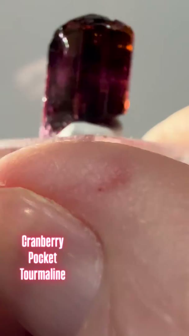 “Cranberry Pocket” Rubellite Tourmaline Cruzeiro Sao Jose Da Sefira Minas…