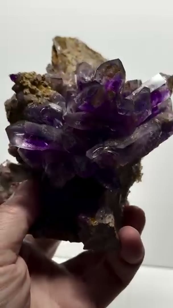 An absolutely amazing and stellar Pinky Mine Amethyst Cluster on Matrix