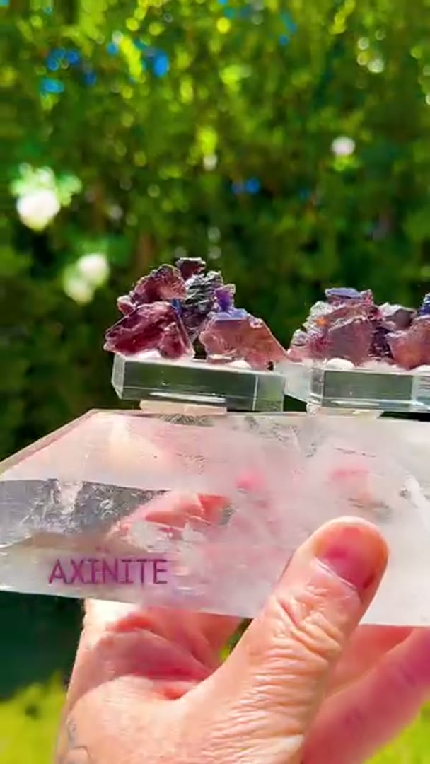 New arrivals… available Super glasslike Axinite w amazing pleochroism , Pakistan