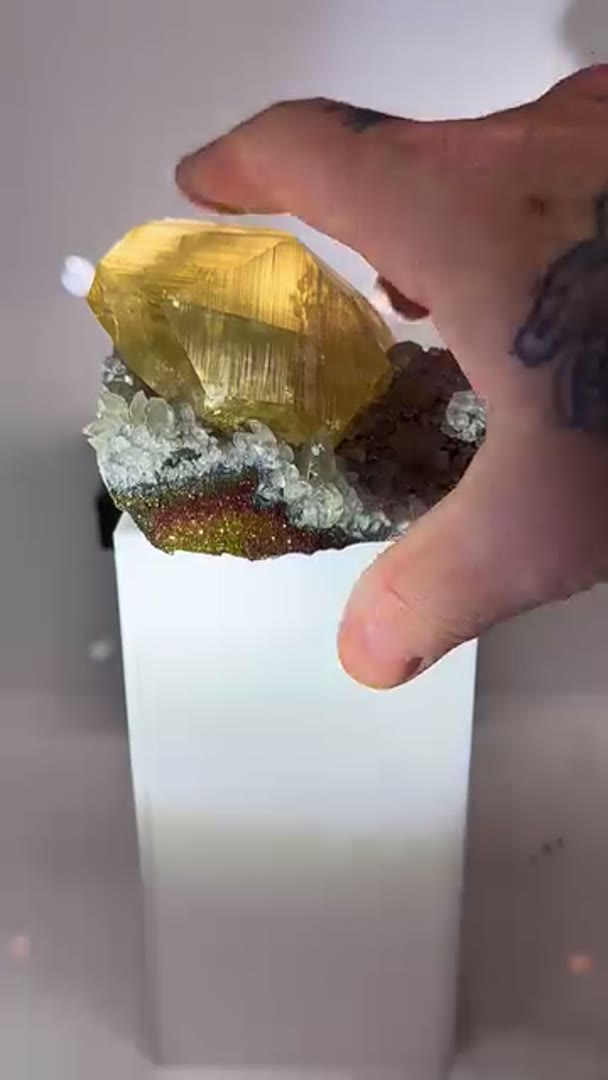 Fujian Calcite w Pyrite and Quartz