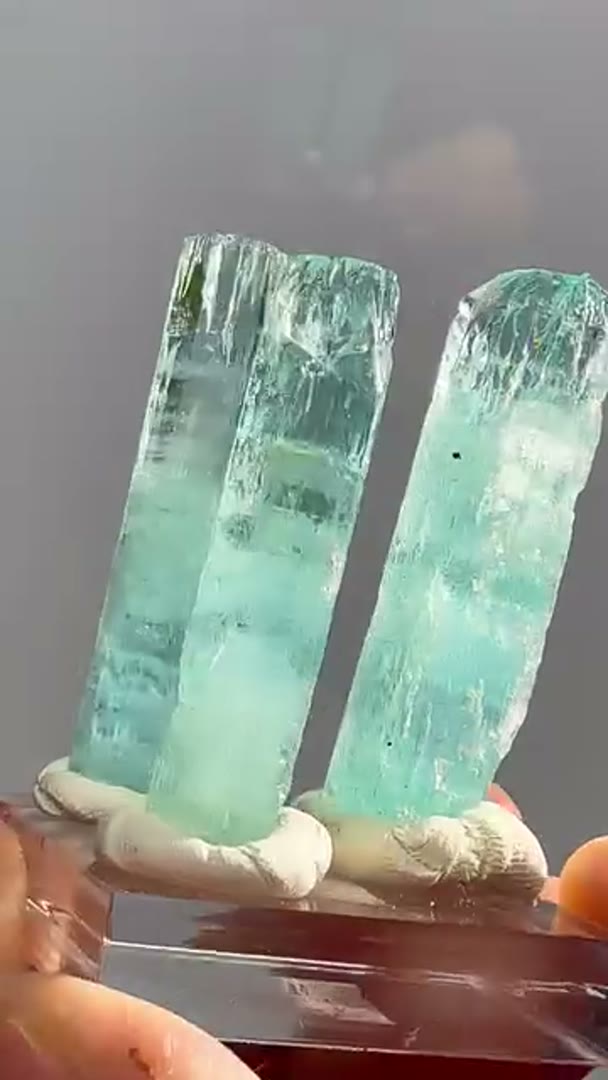 Stunning Etched Aquamarines from Shigar Valley Pakistan
