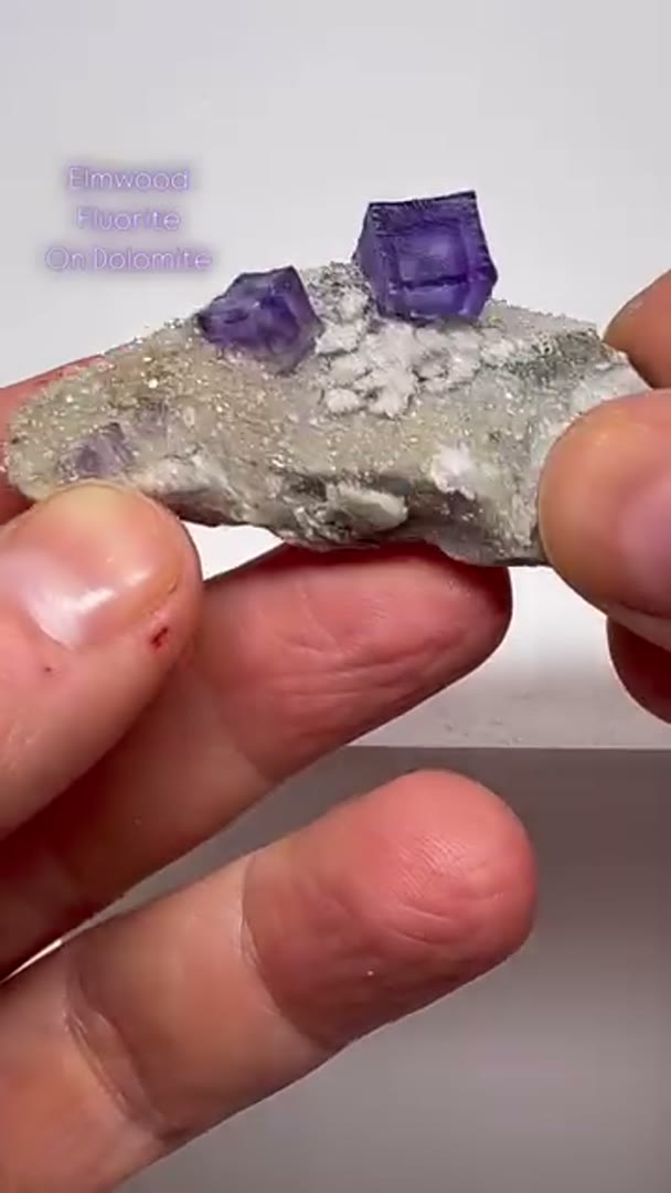 Elmwood Fluorite on Dolomite