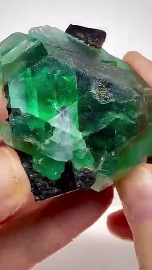 What a fine Erongo Fluorite with Schorl - Mineral Specimen from Erongo, Namibia