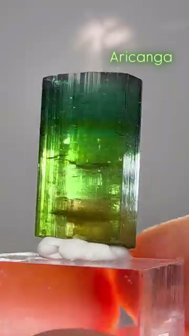 Tri color Aricanga Elbaite Tourmaline, Sao Jose Da Safira, Minais Gerais Brazil