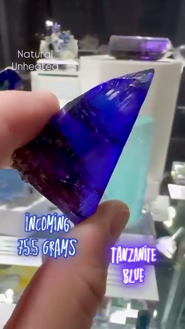 Tanzanite Blue BANGER 75.5 grams with that Killer Blue and crazy Pleochrosim…