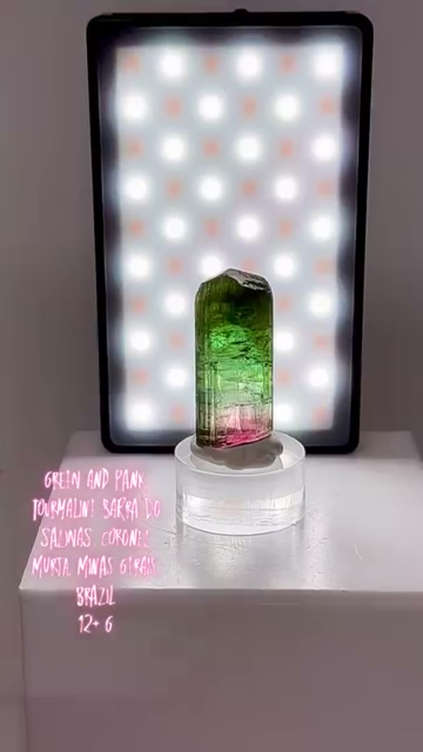 Green and Pink Tourmaline Barra do Salinas, Coronel Murta, Minas Gerais, Brazil