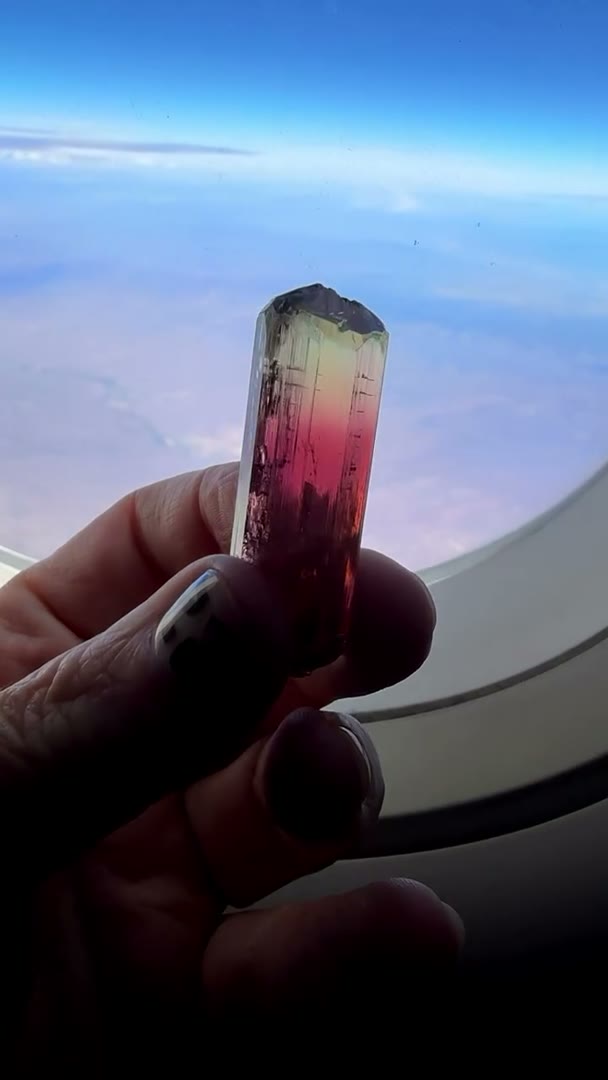40,000 feet above the earth… yet this Rubaya Tourmaline still stole the view
