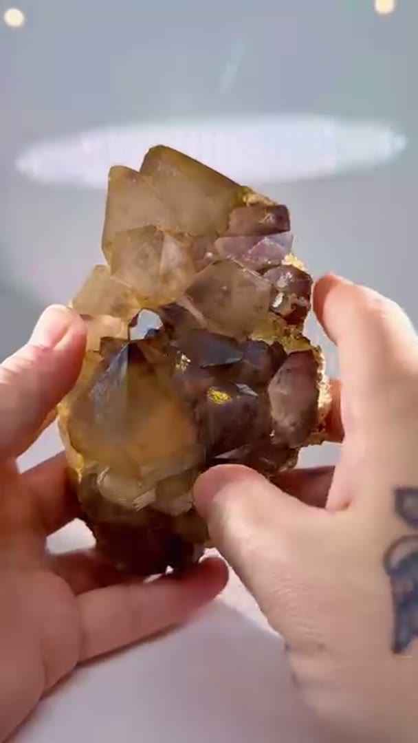 Smoky Quartz w natural Aura coating