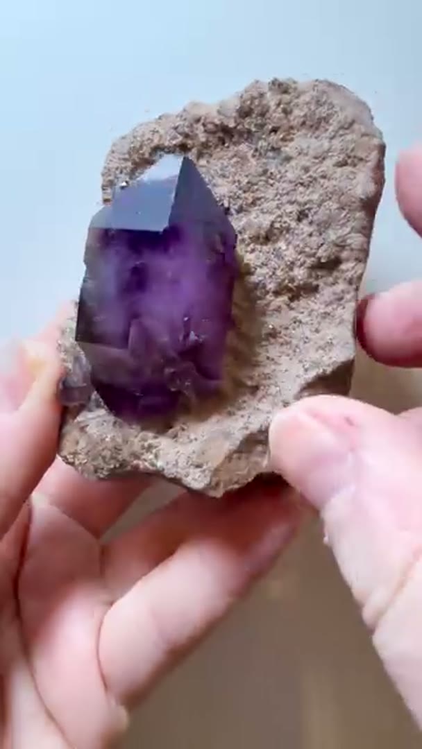 Shangaan Amethyst Chibuku on matrix from the Chibuku Mine
