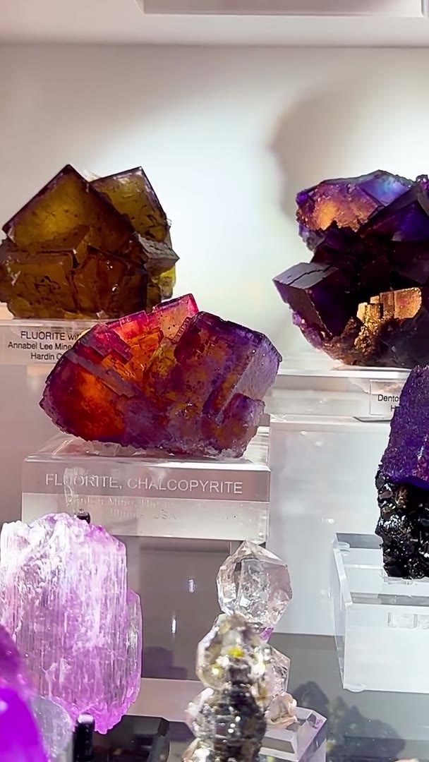 A couple shelves from my mineral cabinet… and every time I stop to look,…