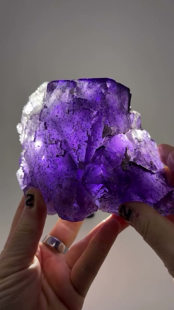One fluorite. Three moods