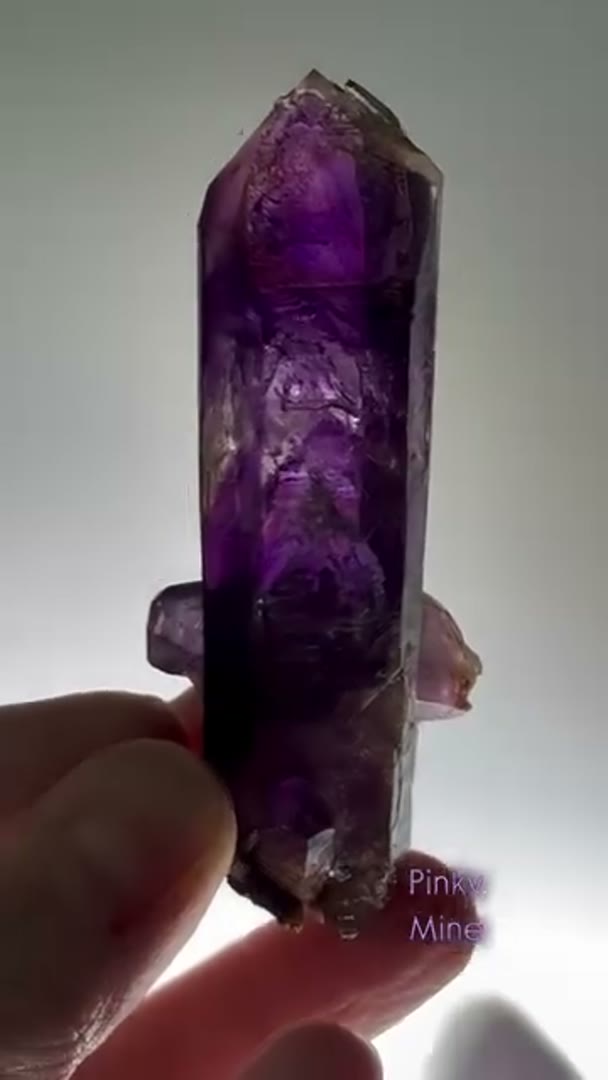 Absolute Stunner Pinky Mine Amethyst w Enhydro and custom stand