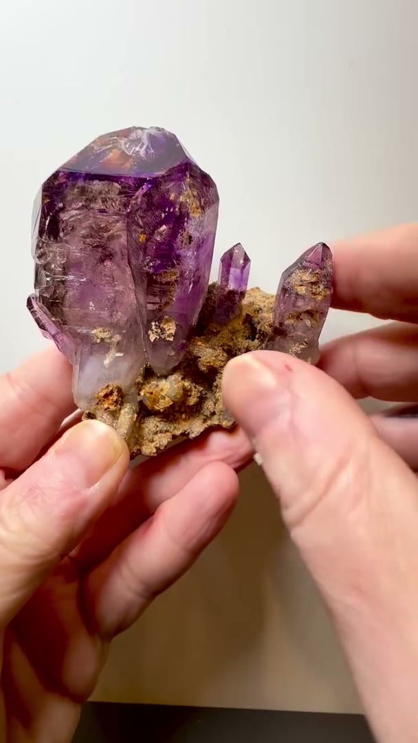 Shangaan Amethyst Chibuku on matrix from the Chibuku Mine
