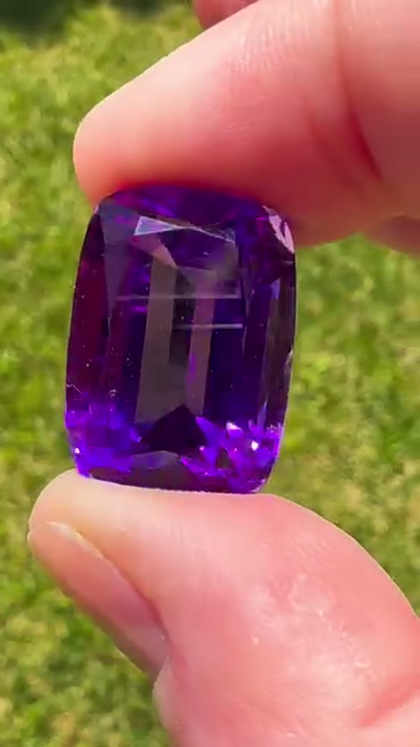 Amethyst Cushion Facet 35.66 carats