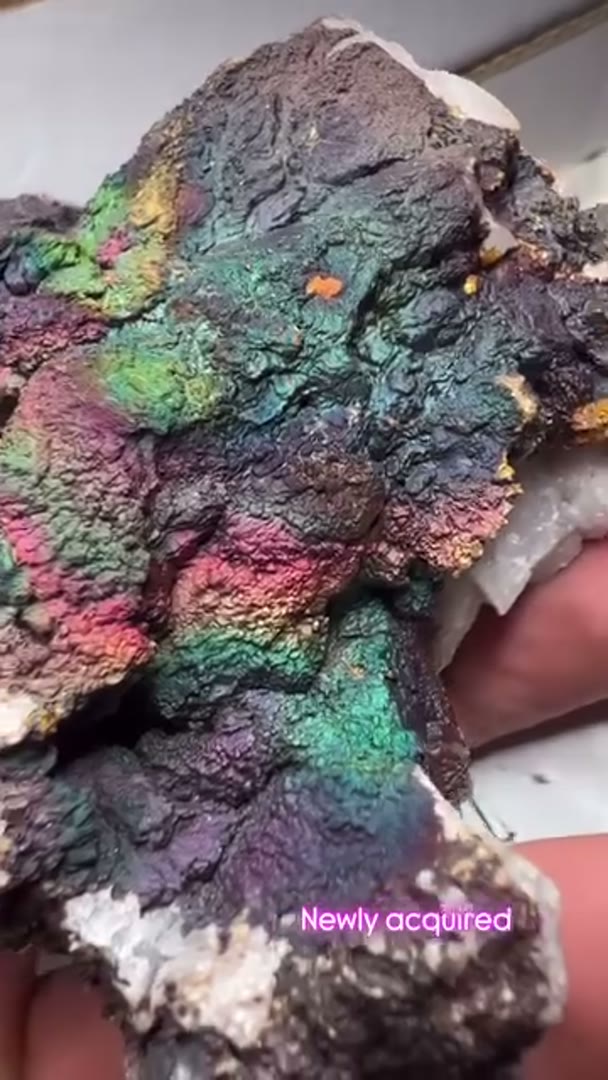 Large and impressive Rainbow Goethite on Quartz from Graves Mountain, Georgia