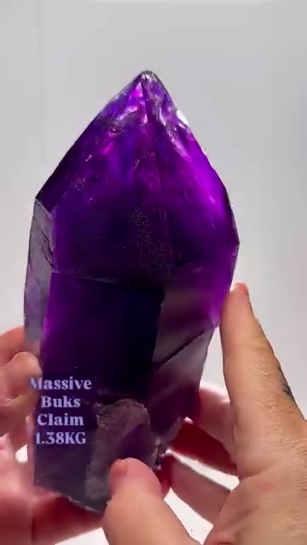 NEW MASSIVE & GLASSY Buks Claim Amethyst  W that crazy BLURPLE and Blue…