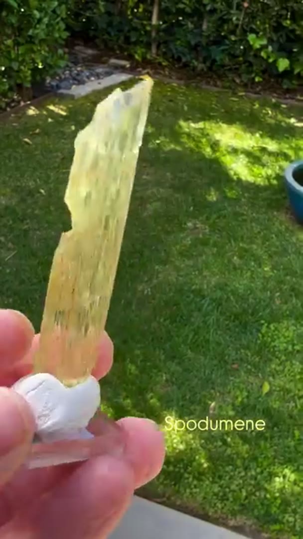 Spodumene var. Triphane Spodumene is a lithium aluminum silicate with the…
