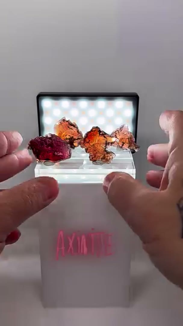 New arrivals… (available) Super glasslike Axinite w amazing pleochroism ,…